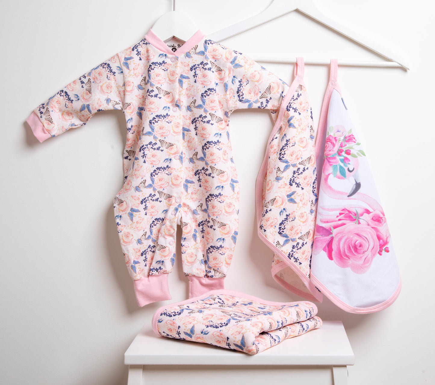 Baby Schnullertuch Set «Charme» 30×25cm Weiss | 2-teilig