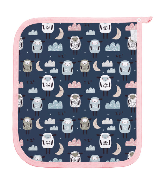Baby Schnullertuch Set «Schaf» 30×25cm Weiss | 2-teilig