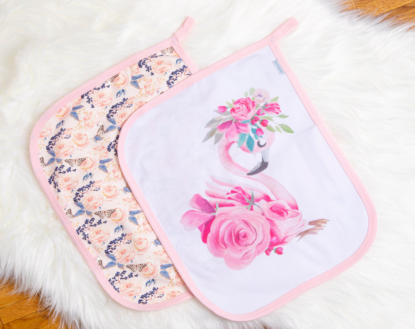 Baby Schnullertuch Set «Charme» 30×25cm Weiss | 2-teilig