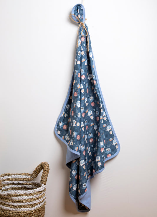 Baby Decke «Elephant» 90×80cm Blau