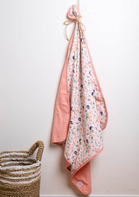 Baby Decke «Mermaid» 90x80cm Weiss