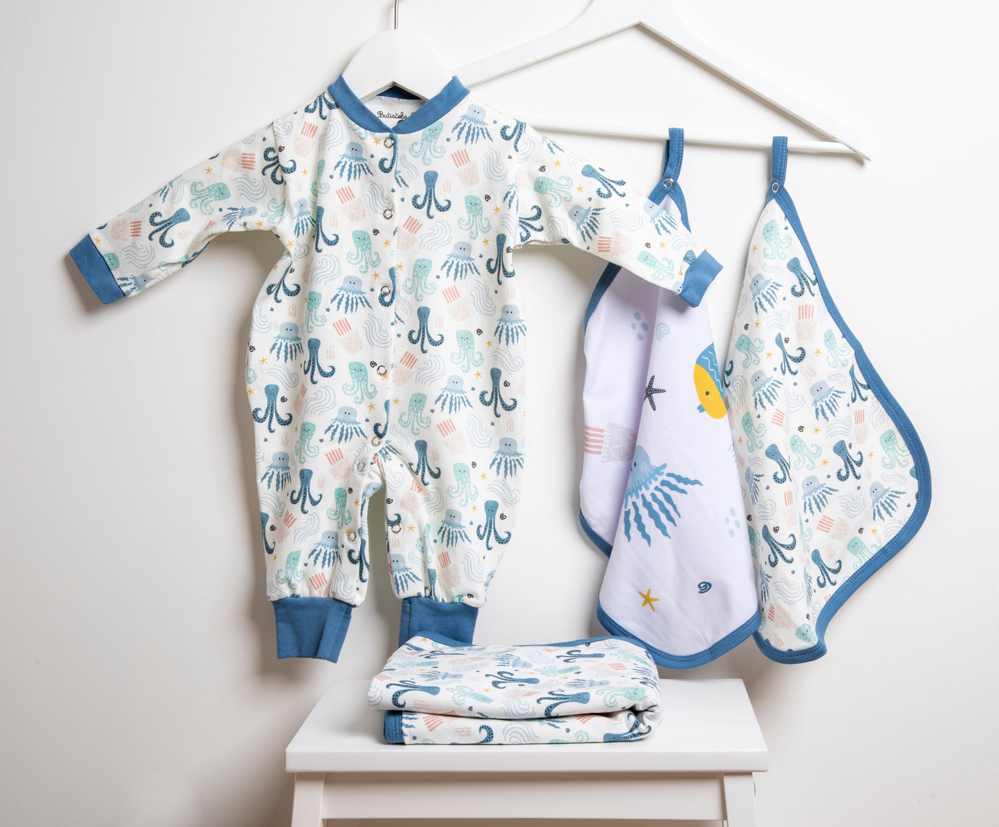 Baby Strampler «Octopus» Gr: 62,68,74