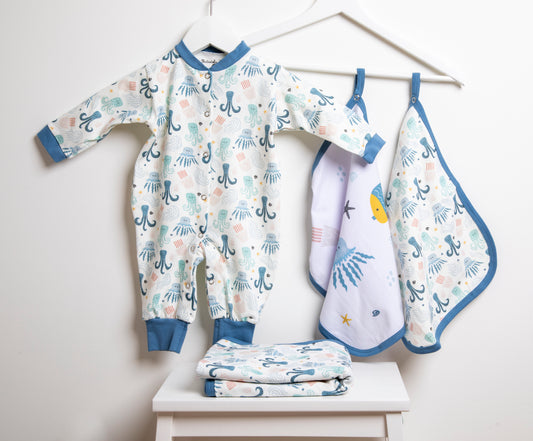 Baby Strampler «Octopus» Gr: 62,68,74