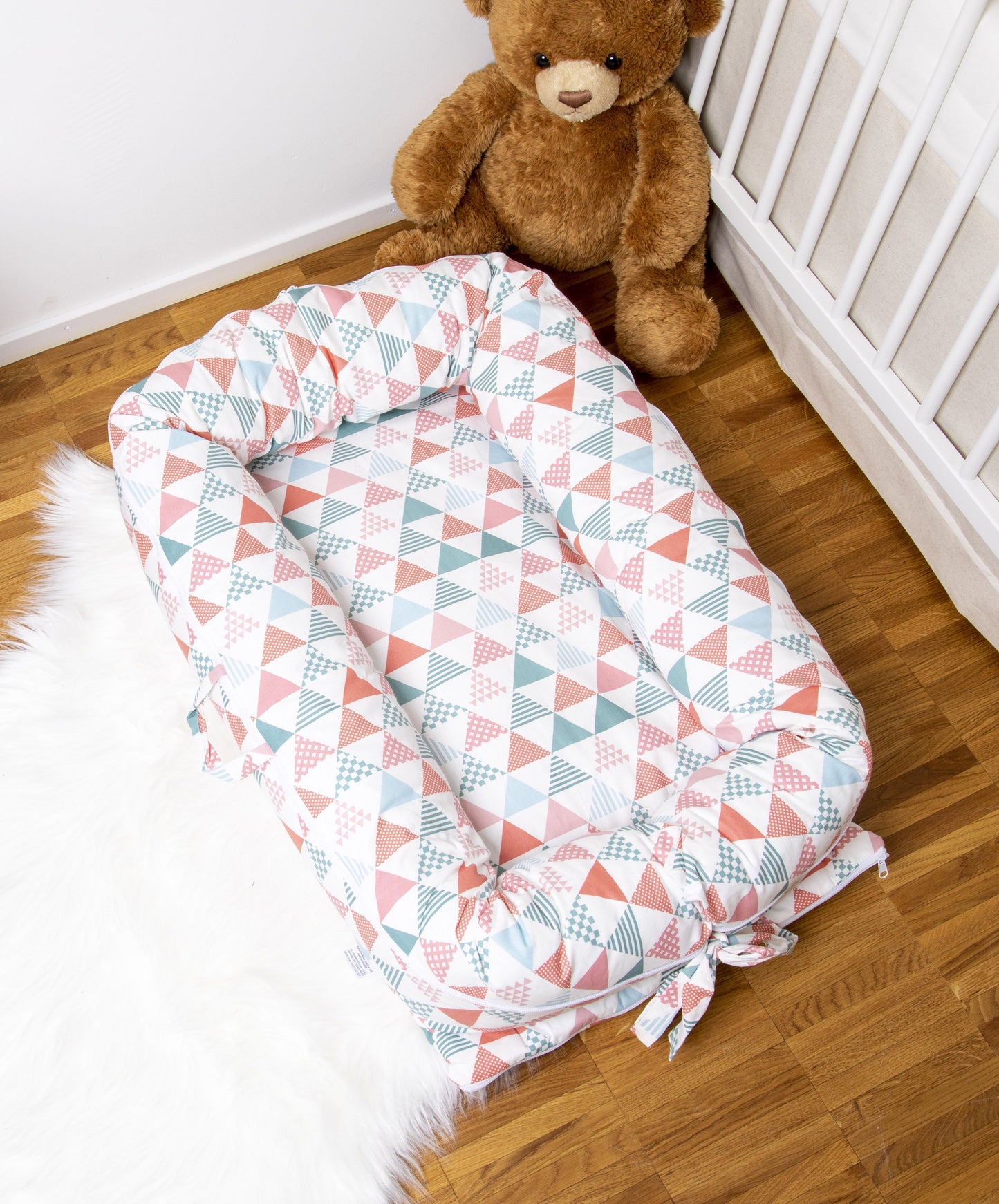 Baby Nestchen «Easy» 74×45 cm Weiss/Multicolor | 1-teilig