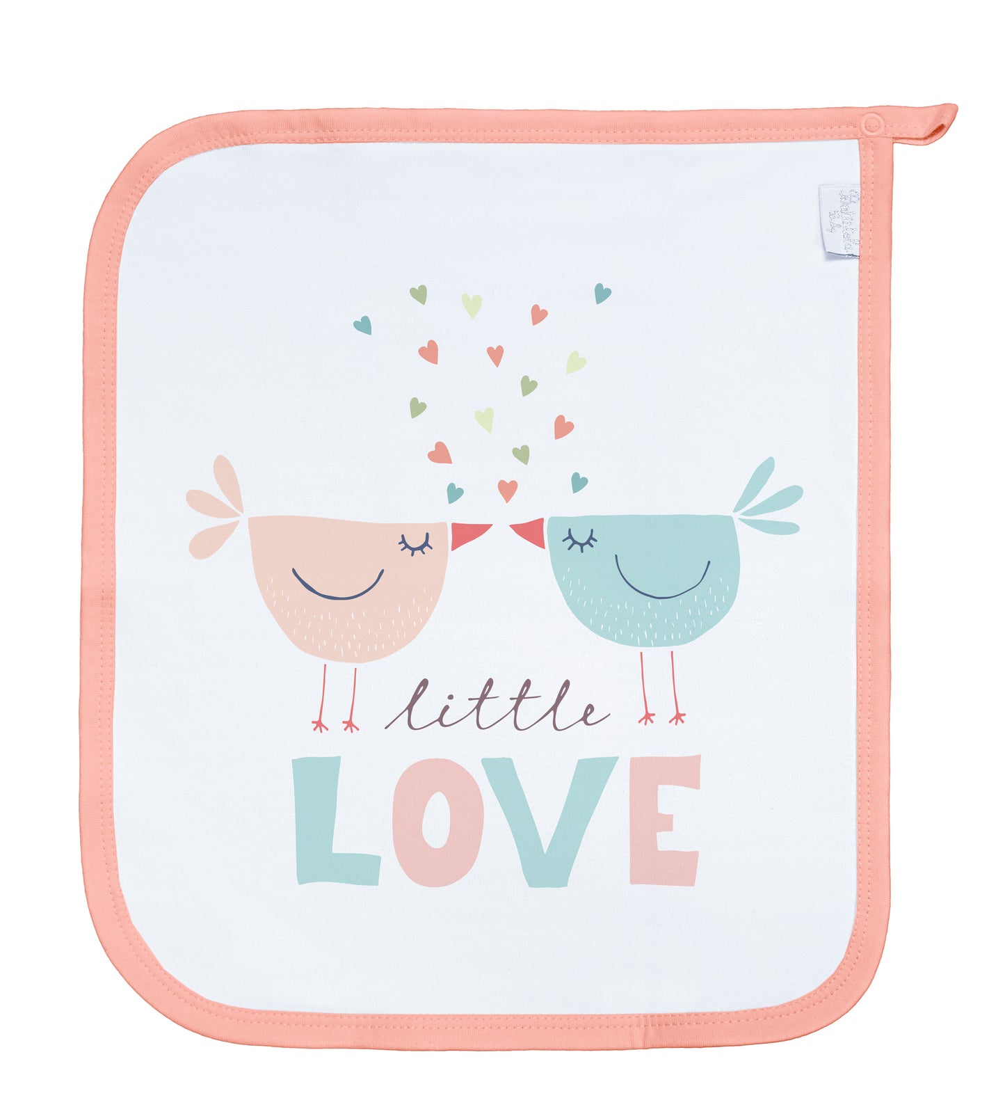 Baby Schnullertuch Set «Bird» 30×25cm Weiss | 2-teilig