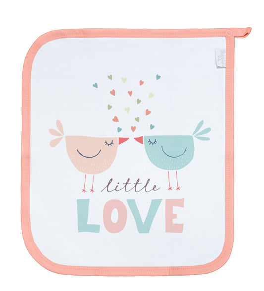 Baby Schnullertuch Set «Bird» 30×25cm Weiss | 2-teilig
