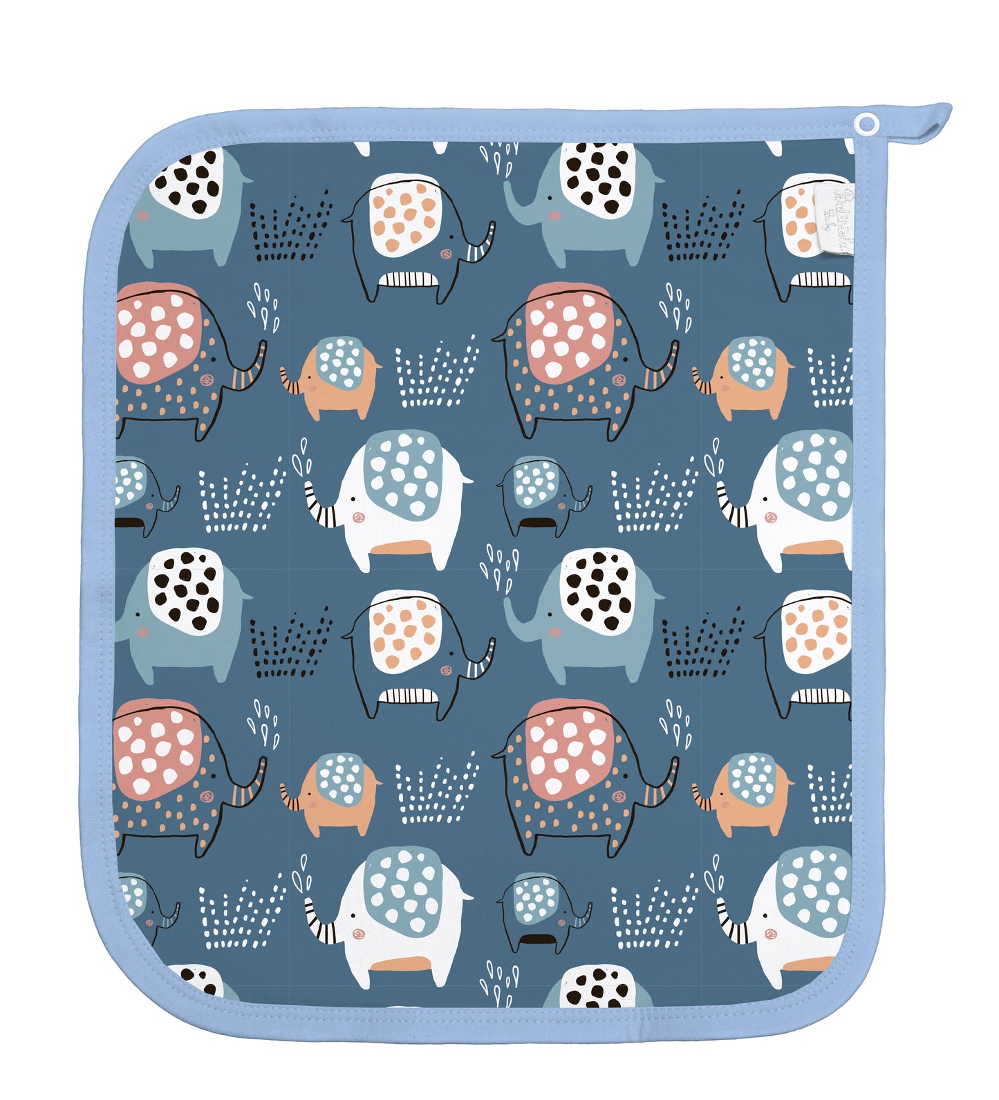 Baby Schnullertuch Set «Elephant» 30×25cm Weiss | 2-teilig