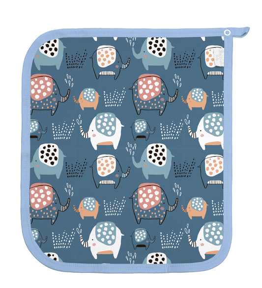 Baby Schnullertuch Set «Elephant» 30×25cm Weiss | 2-teilig