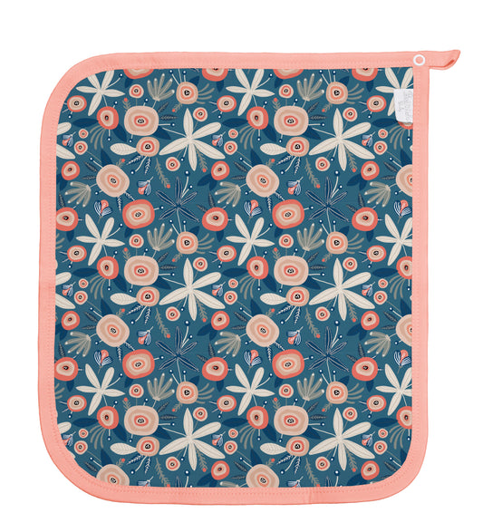 Baby Schnullertuch Set «Flower» 30×25cm Weiss | 2-teilig