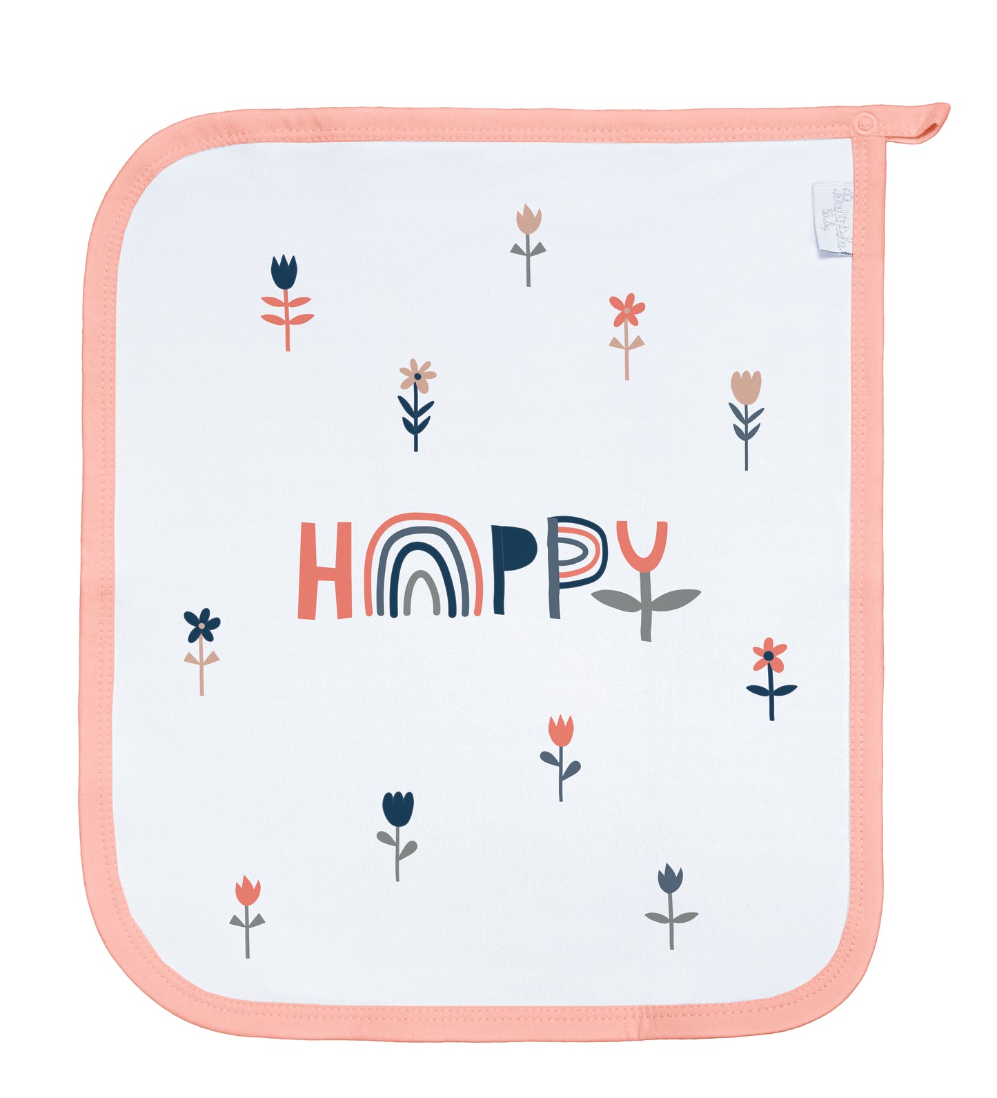 Baby Schnullertuch Set «Flower» 30×25cm Weiss | 2-teilig