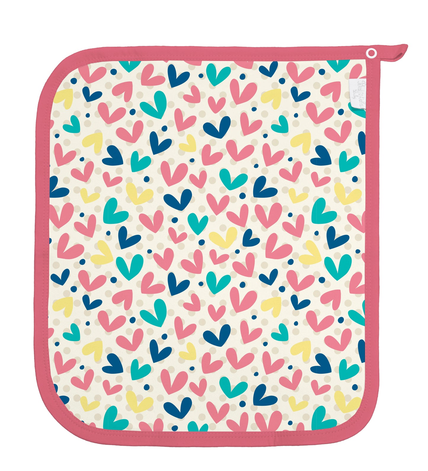 Baby Schnullertuch Set «Love» 30×25cm Weiss | 2-teilig