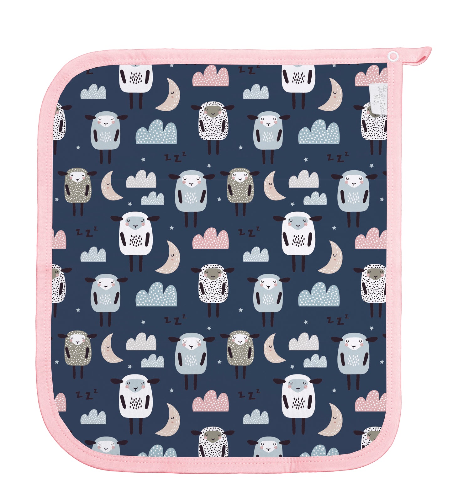 Baby Schnullertuch Set «Schaf» 30×25cm Weiss | 2-teilig