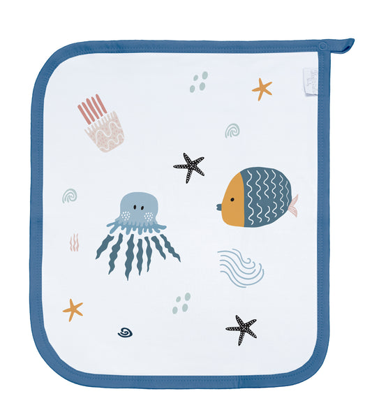 Baby Schnullertuch Set «Octopus» 30×25cm Weiss | 2-teilig