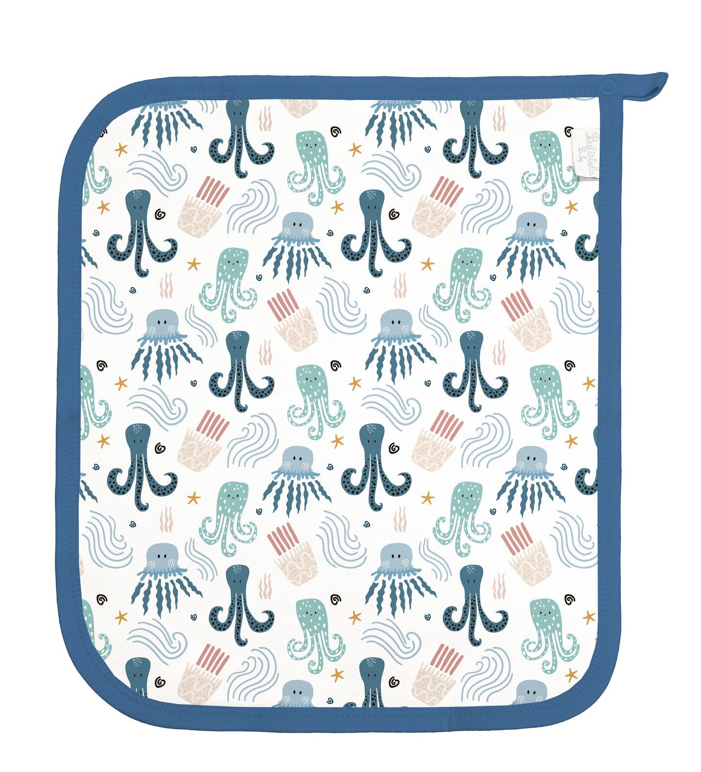 Baby Schnullertuch Set «Octopus» 30×25cm Weiss | 2-teilig