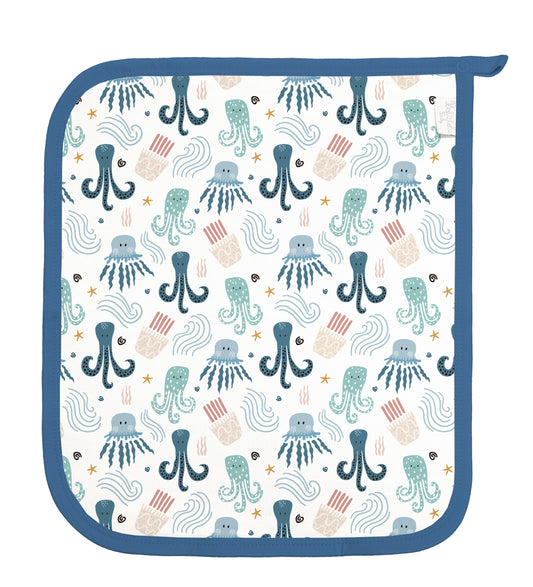 Baby Schnullertuch Set «Octopus» 30×25cm Weiss | 2-teilig