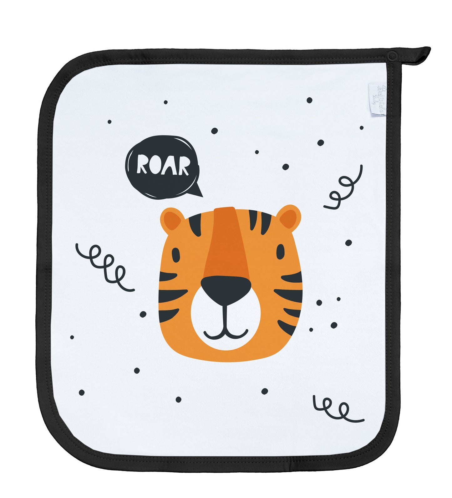 Baby Schnullertuch Set «Tiger» 30×25cm Weiss | 2-teilig