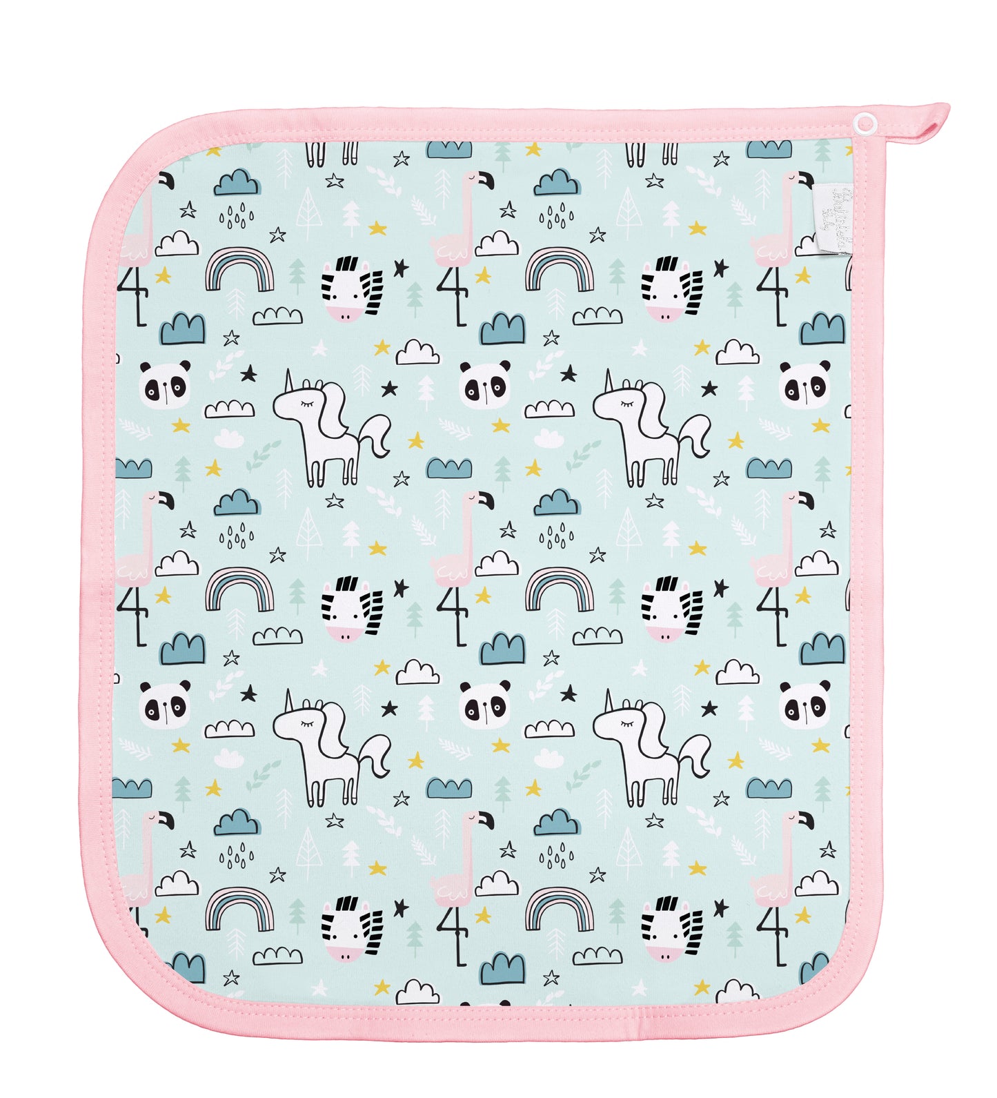 Baby Schnullertuch Set «Unicorn» 30×25cm Weiss | 2-teilig