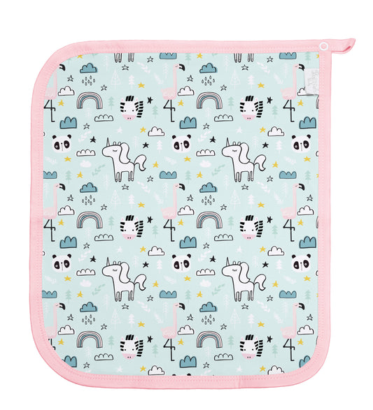 Baby Schnullertuch Set «Unicorn» 30×25cm Weiss | 2-teilig