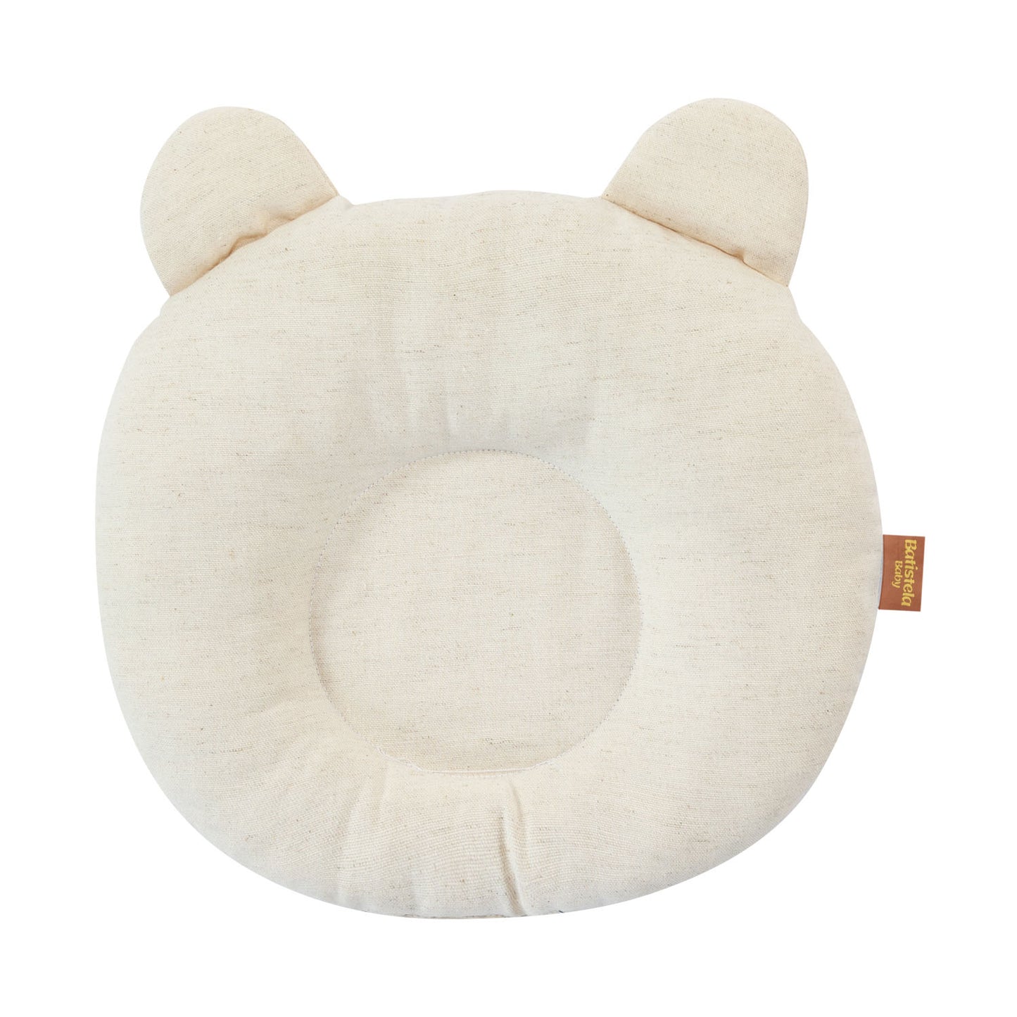 Babykopfkissen Ergonomisch  Leinen «Beige»