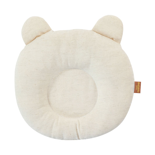 Babykopfkissen Ergonomisch  Leinen «Beige»